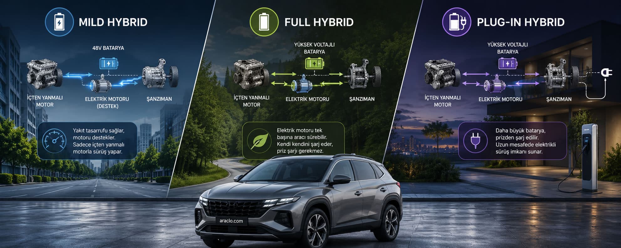 Mild Hybrid, Full Hybrid, Plug-in Hybrid Farkı: Hangisi Kime Uygun?